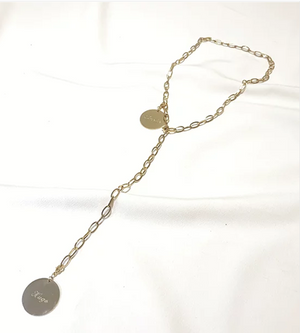 Collier ALDA - 2 médaillons gravées