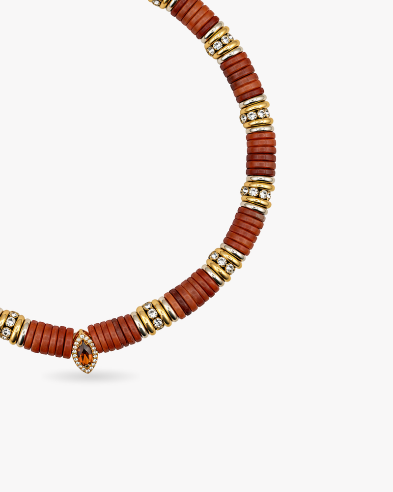Collier ASTRIDA ROUGE /ORANGE