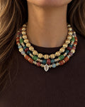 Collier ASTRIDA ORANGE/PERLE